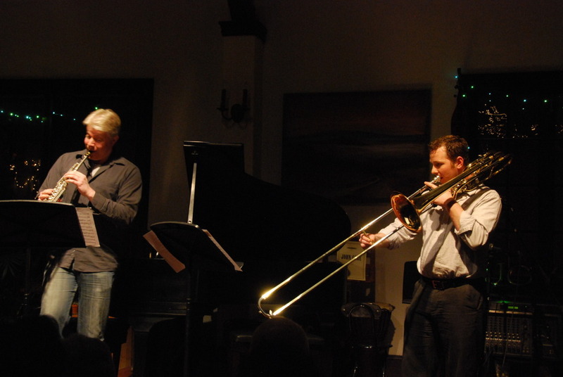 Performing works by Daniel Schnyder at Andrea Clearfield Salon 